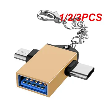 1/2/3PCS 1 OTG Adapteri USB 3.0 Sieviešu Micro USB Vīriešu un USB C iemavas Alumīnija Sakausējuma Iet Konvertētājs