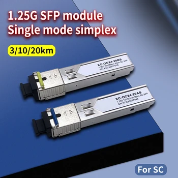 1,25 G SFP Module SC Simplex Savienotājs Gigabit Optiskās Šķiedras Modulis Vienu Fiber 1310nm/1550nm ar Cisco/Mikrotik Gigabit Switch