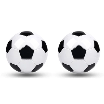 2 Gab. Izmērs 5 Profesionālās Apmācības Futbola Bumbas Melna Balta futbols Futbola PVC, Āda