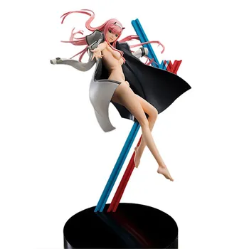 34CM Darling, jo FRANXX Anime Attēls 1/7 Skalas Nulles Divi Rīcības Attēls PVC Nulles Divas Statuetes Pieaugušo Kolekciju Modelis Rotaļlietas