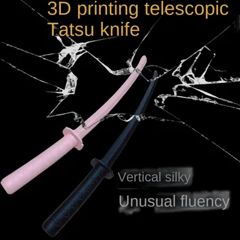3D Drukāšana Teleskopiskie Samuraju Zobens Katana Cosplay Ieroci Modeli, Jaunu Dekompresijas Push Kartes Rotaļlietas Smaguma Plastmasas Nazis Dāvana Bērniem