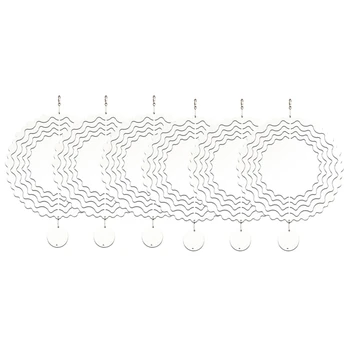 6 GAB. Sagataves 3D Vēja Spinners Karājas Vēja Spinners Āra Dārza Dekorēšana C-8 Collas