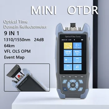 980REV Mini Pro OTDR Reflectometer 9 Funkcijas 1 Ierīcē OPM OLS VFL Notikumu Karte RJ45 Ethernet Kabeļu Sērijas Attālums Tracker