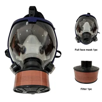 Atkārtoti Respiratoru, Gāzes Maska Anti-Miglas Anti-Toksisks Pilnu Sejas Masku Ar Filtru, Gāzes/Putekļu Necaurlaidīgs Aerosola Krāsu, Ķīmisko Lauksaimniecību Aizsargātu