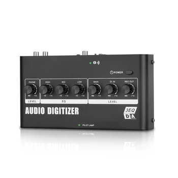 Audio Converter Mikseris 3EQ Mini Audio Mikseris Ultra Zema Trokšņa līmeņa Bluetooth Audio Pastiprinātājs Mikrofoniem, Ģitāras, Bass Klaviatūras