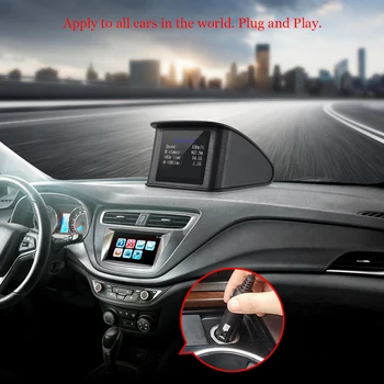 Auto GPS Spidometrs Head Up Display Par HUD Displeja Ceļojumu Laiks, Bremžu Testa Augstumā, Lai Visi Auto Smart Meter Elektronikas