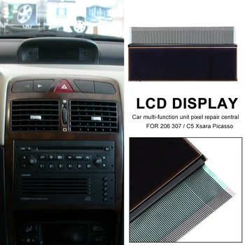 Automašīnas Centrālā Navigator LCD Displejs priekš Peugeot 206 307 Citroen C5 Xsara Picasso Daudzfunkciju Vienības Pikseļu Remonts