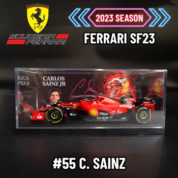 Bburago 1:43 F1 2023 Ferrari SF23 Automašīnas Modeļa Kopija ar Parakstu Vitrīna Formula 1 Lējumiem Miniatūrs Attēls Ziemassvētku Dāvanu Mazulis, Zēns, Rotaļlietas