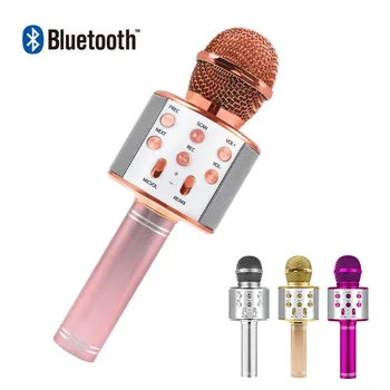 Bluetooth Karaoke Mikrofons Bezvadu Mikrofonu Profesionālās Runātāja Rokas Microfone Spēlētājs Dziedāšanas Ieraksti āra
