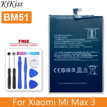 BM51 Akumulatoru Xiaomi Xiao Mi Max3 Max 3 Akumulatora BM 51 BM-51 ar Dziesmu Kods