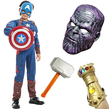 Disney Zirnekļcilvēka Captain America Vairogs Thor Hammer Thanos Cimdu Skaitļi Halloween Cosplay Prop Dāvanu