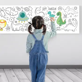 DIY Krāsošana Roll Nr. Zīmes pa Kreisi Zīmēšanas Papīra Ruļļu Numuri Roku Apgleznoti Šiks Dinozaura Mazuli Bērnudārza Zīmējums Roll