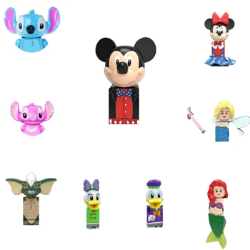 Filmas Mickey Minnie Mouse Celtniecības Bloku Anime Ķieģeļi Mini Rīcības Rotaļlietas Skaitļi Savākt Blokus Bērniem Dāvanas