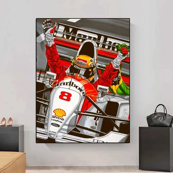 Grand Prix čempions portrets F1 super sporta auto plakātu sienas art attēlu, viesistaba, mājas apdare attēlu