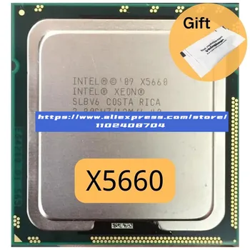 Intel Xeon X5660 2.8 GHz Sešu Kodolu Divpadsmit-Diegi CPU Procesors 12M 95W LGA 1366