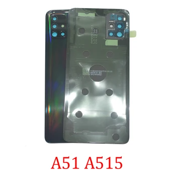 Jaunu Aizmugurējo Vāciņu Case For Samsung Galaxy A51 A515F A515FN A515X Sākotnējā Tālruņa Korpusa Šasijas, Aizmugurējais Panelis Ar Stikla Lēcu Camea