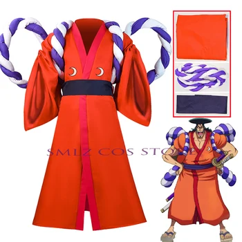 Kozuki Oden Cosplay Anime Cosplay Kostīmu Sarkanā Kimono Vienotus Peldmētelis Halloween Puse Apģērbs Sievietei Vīrieši