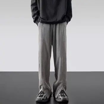 Kravas Bikses Vīriešu Streetwear Hip Hop Bikses Plaša Kāju Bikses korejiešu Versija Y2K Treniņbikses Harajuku Bikses Vīriešu Lielgabarīta Modes
