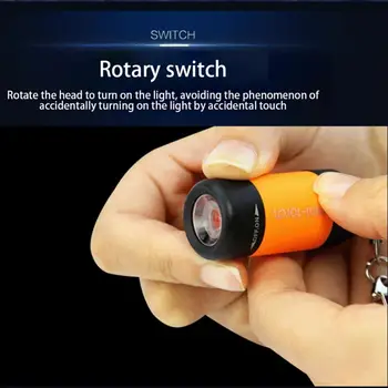 Led Mini Lāpu Gaismas Portatīvie USB Uzlādējams Kabatas Keychain Lukturi Ūdensizturīgs Āra Pārgājieni, Kempings Lāpu, Laternu Lampas