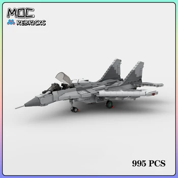 Militārās Iekārtas MiG-29A 1/35 Mērogā Twin Dzinējs Cīnītājiem KM Celtniecības Bloku Modeli, Apkopot Komplekts DIY Displejs Bērnu Rotaļlietas, Dāvanas