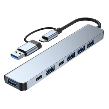 Multiport USB 3.0 Hub Multi USB Sadalītājs 4 USB C Ostas 3.0 2.0 Porti uz DATORU, Klēpjdatoru, Datoru, Centrmezglu
