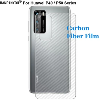Par Huawei P50 P60 P50E P40 Mākslas Pro Plus Lite E Izturīgs 3D Anti-pirkstu nospiedumu Oglekļa Šķiedras Atpakaļ Filmu Ekrāna Aizsargs, Uzlīmes