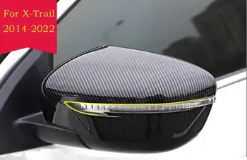 Priekš Nissan X-Trail, Murano Negodīgi Pathfinder 2015-2022 Oglekļa Šķiedras Aizmugures Skatu Spogulis Segšanai-Sānu Spoguļi Vāks Vāciņš 2 GAB. X