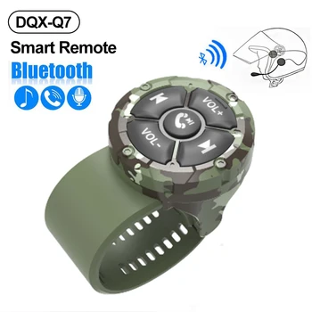 Q7 Bezvadu Bluetooth V5.3 Pogu, Stūres Tālvadības pults Ūdensizturīgs par Smart Tālrunis, Automašīnu, Motociklu Ķiveres Austiņas Austiņas