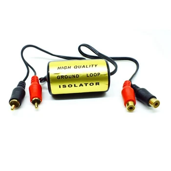 RCA Audio Trokšņu Filtrs Slāpētājs Ground Loop Isolator Auto Un Mājas Stereosistēmu, 2XRCA Male, 2XRCA Sieviete Ar Auto Audio