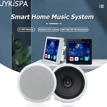 Smart Home Theater Skaņas Sistēma Android 10.0 Wifi, Bluetooth Sienas Pastiprinātājs Touch Ekrāns, Pilna Diapazona Griestu Skaļrunis Birojs