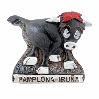 Spānija, Ledusskapis Magnēti Pamplona Bull Darbojas Ceļojuma 3D Piemiņas Magnētiskās Ledusskapja Uzlīmes, Dāvanu, Telpu Dekorēšana Kolekci