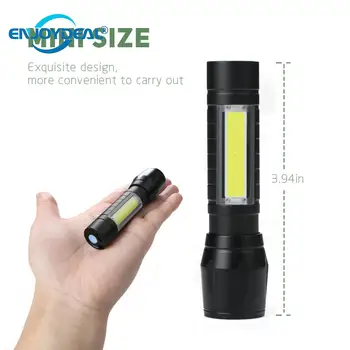 Super spilgti COB LED Lukturīti Lāpu, Lukturi USB 2000LM Zoomable Cob Darbi Gaismas Penlight Lanterna Uzlādējams