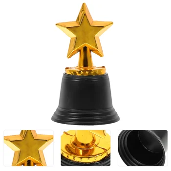 Toyvian Bērnu Rotaļlietu Star Trophy Balvas Pack 6 Taras 4.8 Collu Zelta Godalgu Trofejas Bērniem, Puses Dod Priekšroku, Aksesuārus Balvas Uzvarētāju