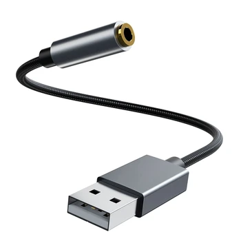 USB 3,5 Mm Pieslēgvieta, USB, Ārējās Skaņas Kartes Adapteris USB, 3,5 Mm Jack Adapteri Earpods Austiņas Datora, DATORU, Klēpjdatoru Skaņas Karte