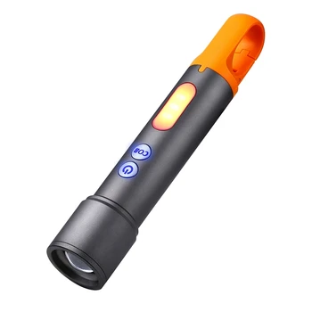 USB Lādējamu Lukturīti Zoomable LED Lukturīti Ar COB Sānu apgaismojums Prožektors Lāpu Āra Viegli Uzstādīt