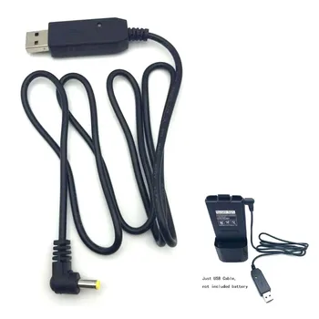 USB Lādētāja Kabeli ar gaismas Diožu Indikators BaoFeng UV-5R UV5RE 3800mAh pagarina Akumulatora UVB2 BF-UVB3, kā arī UV-S9 Walkie Talkie