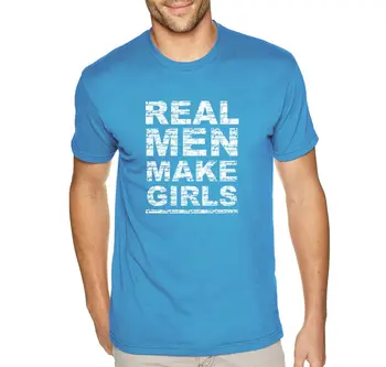 Vīriešu īsti Vīri Dara Meitenes Tētis Dzīvi Tēva Diena Crewneck T-Krekls Jautra Dāvana